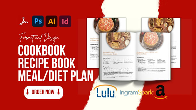 Gig Preview - Design and format cookbook, recipe book, nutrition, food, diet and meal