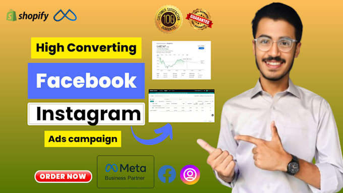 Gig Preview - Setup shopify facebook ads campaign, meta ads campaign, and run fb ads campaign