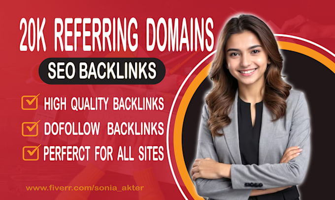 Gig Preview - Build 20k seo referring domain backlinks for google ranking