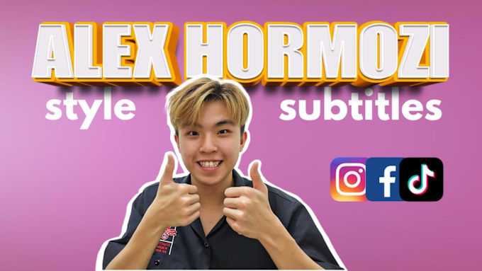 Gig Preview - Create instagram reels and tiktok videos in alex hormozi style