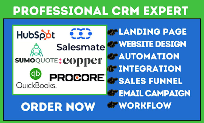 Bestseller - hubspot salesmate sumoquote procore estimate quickbooks copper crm integration