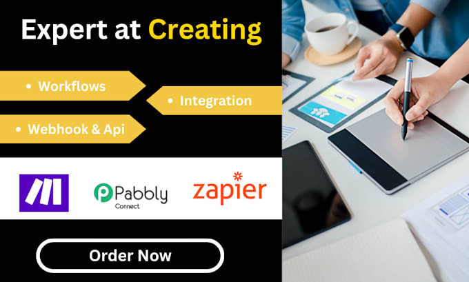 Gig Preview - Create automation and integration using make integromat zapier and pabbly