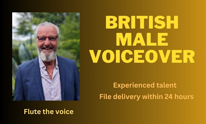 Gig Preview - Record your professional british male voiceover