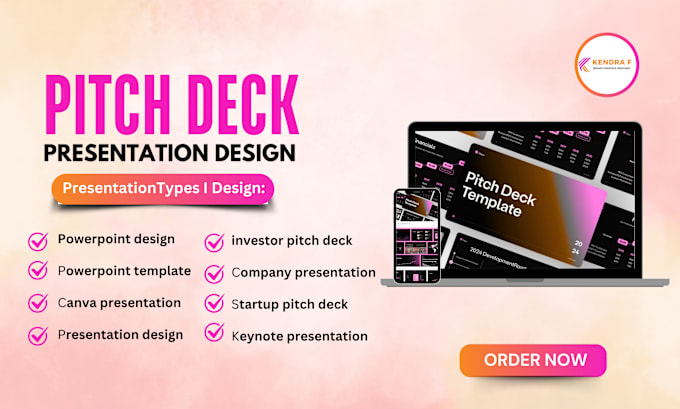 Gig Preview - Design pitch deck powerpoint presentation canva presentation ppt template