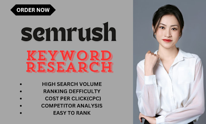 Gig Preview - Do best semrush keyword research, competitor analysis for best SEO