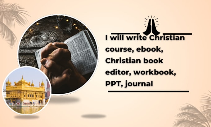 Gig Preview - Write christian course, ebook, christian book editor, workbook, PPT, journal