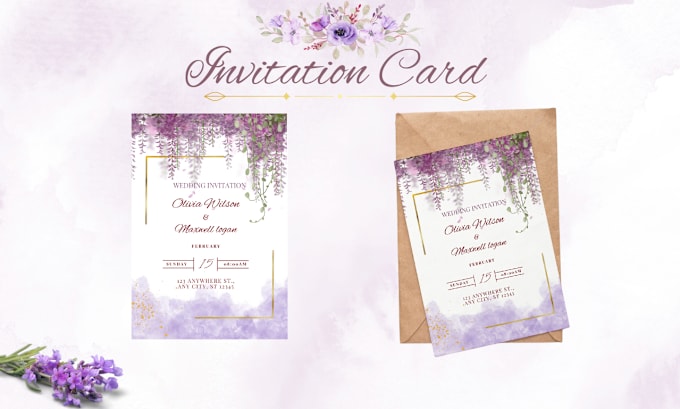 Gig Preview - Provide an invitation card  for your wedding, birthdays etc