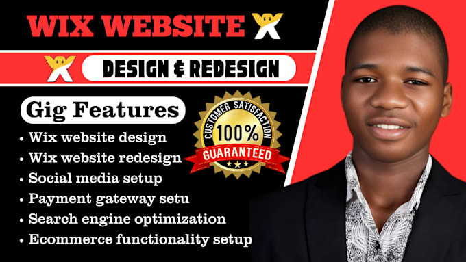 Gig Preview - Wix website design redesign wix website wix ecommerce website wix seo