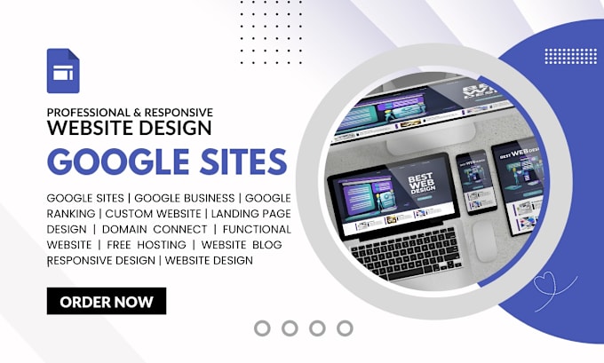 Gig Preview - Build connect revamp custom website landing page in google site for all business