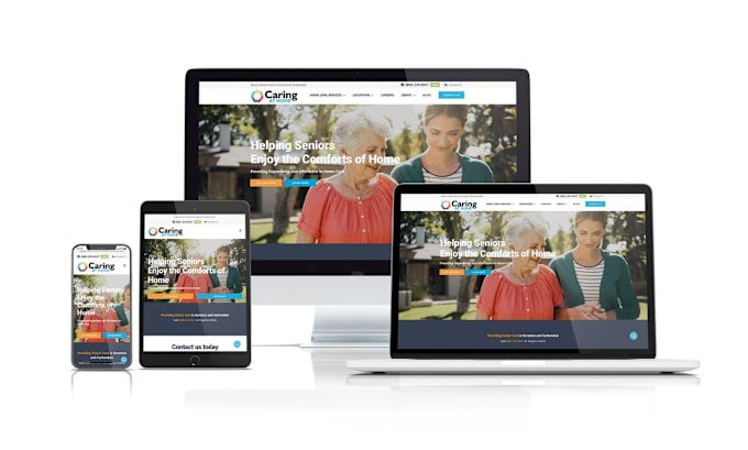 Gig Preview - Design home care website redesign home care website, home care logo design, SEO