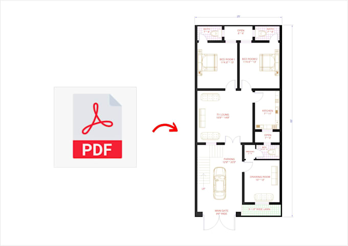 Bestseller - convert image, pdf, or hand drawn sketch plans into autocad dwg files