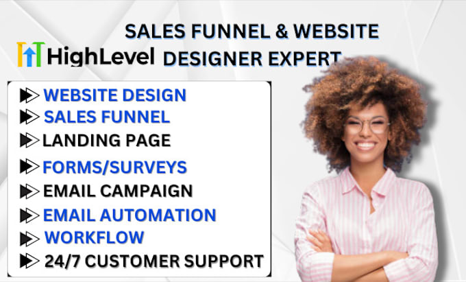 Gig Preview - Gohighlevel landing page gohighlevel sales funnel gohighlevel website ghl expert