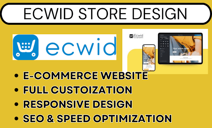 Gig Preview - Setup ecwid store design ecwid ecommerce store ecwid website design