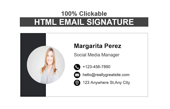 Bestseller - make a clickable HTML email signature