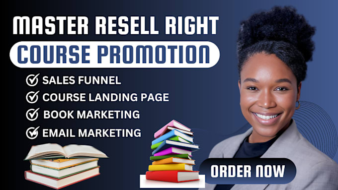 Gig Preview - Promote master resell right course email marketing sales funnel course promotion