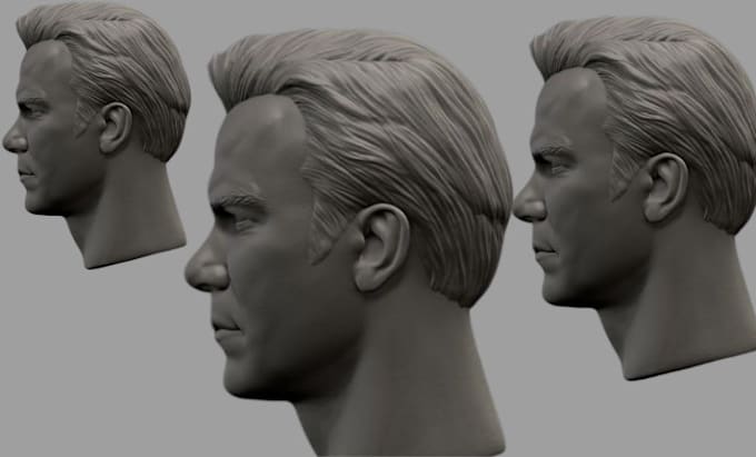 Gig Preview - Do realistic 3d head bust face rigging model character and full body model