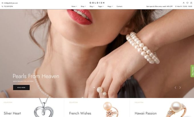 Gig Preview - Build shopify store, shopify design, jewelry website, ecommerce site creation