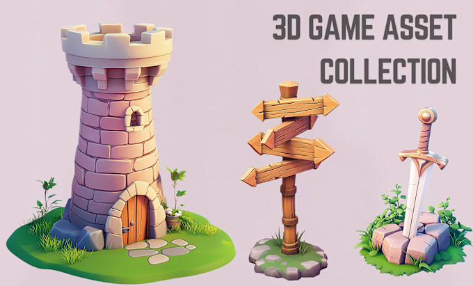 Gig Preview - Do 3d modelling of game assets for video games