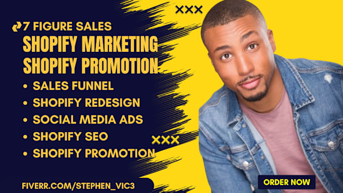 Gig Preview - Do shopify marketing, shopify promotion for shopify sales, sales funnel