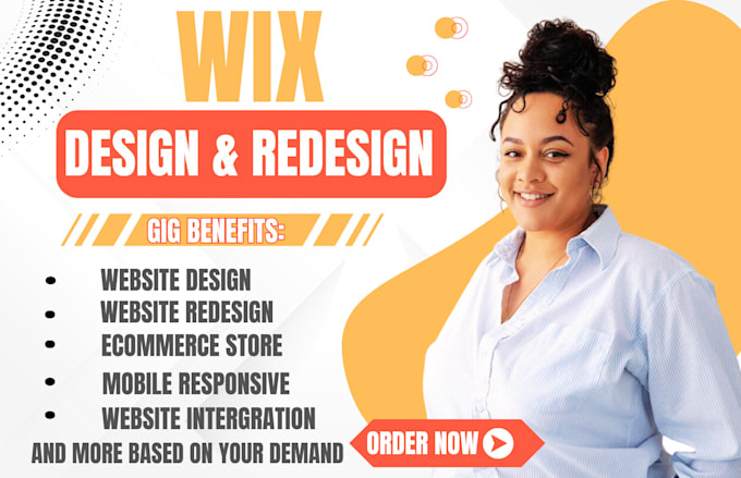 Gig Preview - Do wix website design wix website redesign wix online store wix website SEO