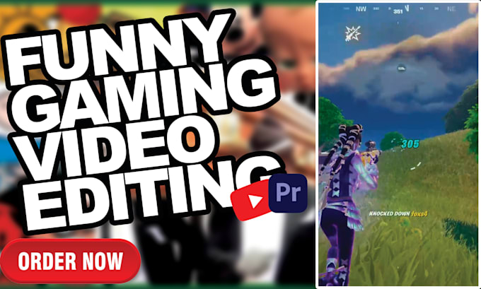 Gig Preview - Do funny gaming video editing with memes for youtube, tiktok