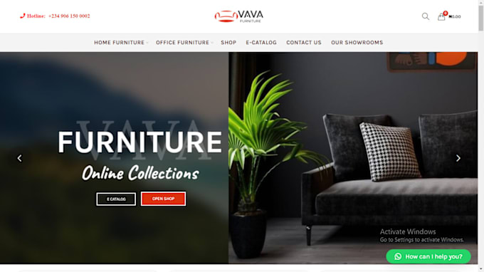 Gig Preview - Design furniture ecommerce website upholstery shopify store woodwork online shop