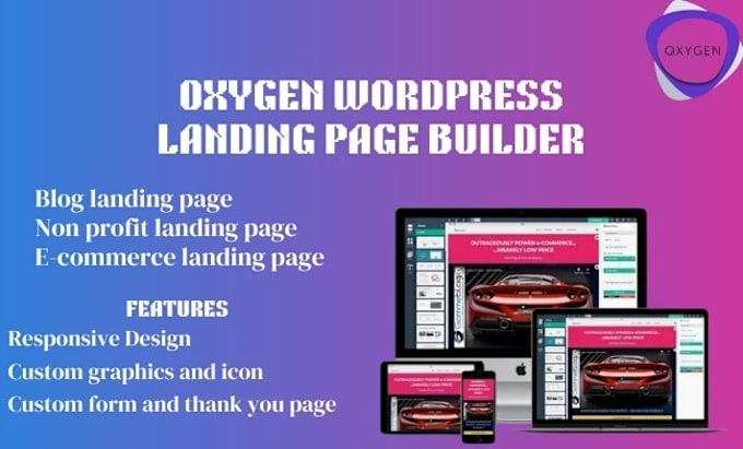 Gig Preview - Design wordpress landing page using oxygen or elementor