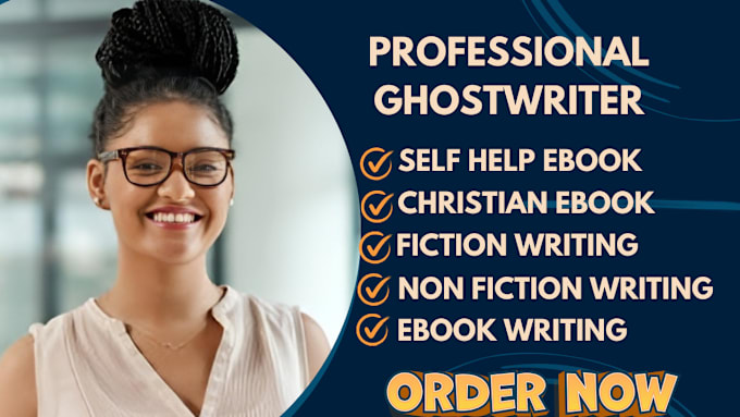 Gig Preview - Be fiction ghostwriter non fiction ebook amazon kdp ebook self help ebook writer