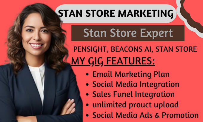 Gig Preview - Stan store, beacons ai, esty store, shopify store, payhip, gumroad, tiktok shop