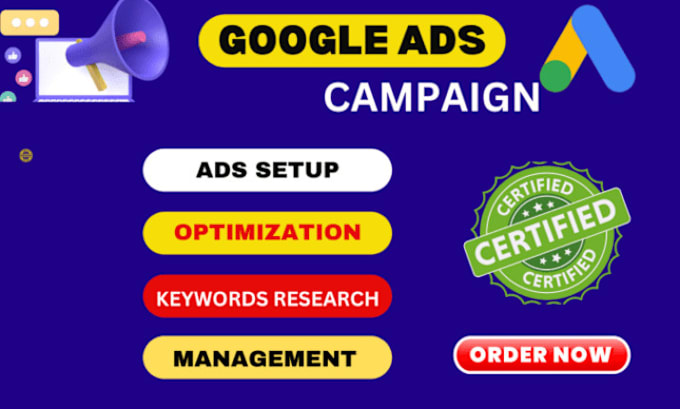 Gig Preview - Setup, optimize and manage your google ads PPC campaigns