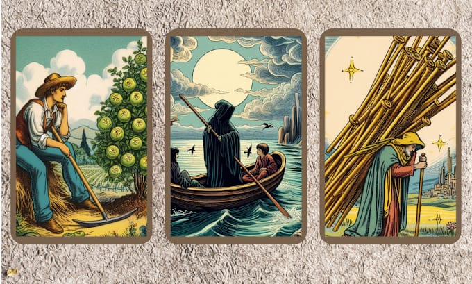 Gig Preview - Draw tarot card loteria card zodiac oracle card game design for tarot reading