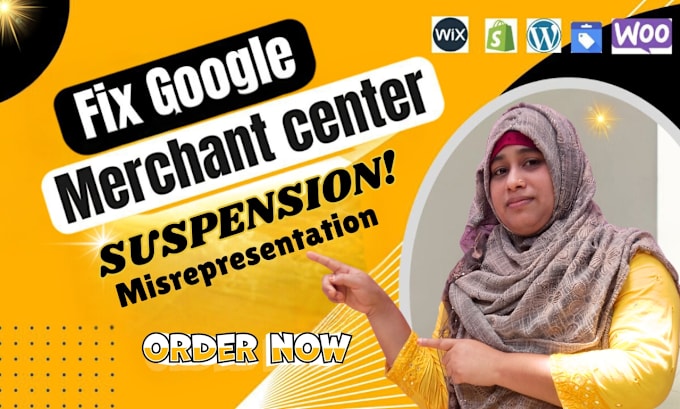 Gig Preview - Fix google merchant center suspension, misrepresentation