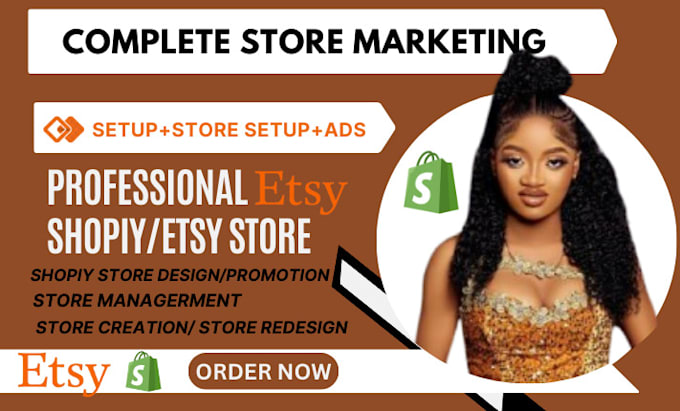 Gig Preview - Do etsy SEO, shopify promotion, etsy promotion, shopify marketing, shopify clone