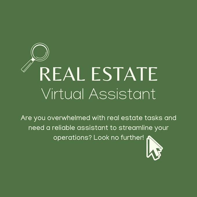 Gig Preview - Be your real estate virtual assistant