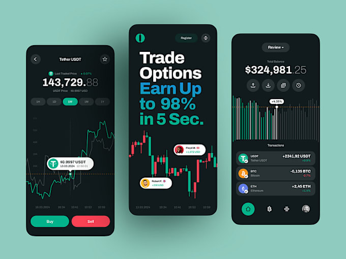 Gig Preview - Build forex trading app stock trading app trading website crypto trading app