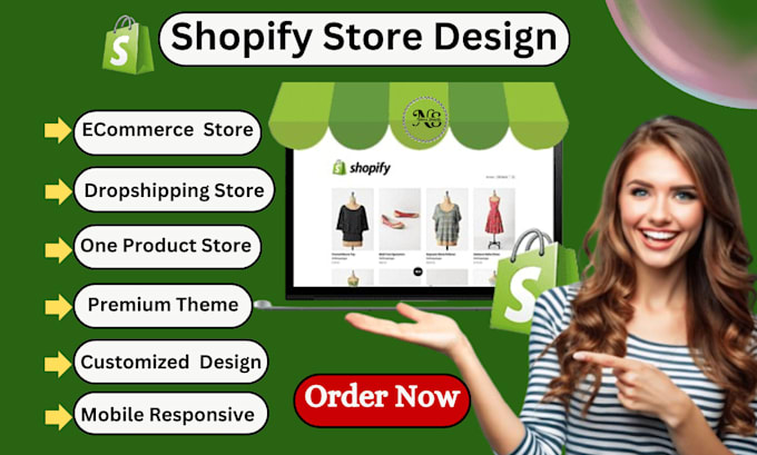 Bestseller - design professional shopify website, shopify store design