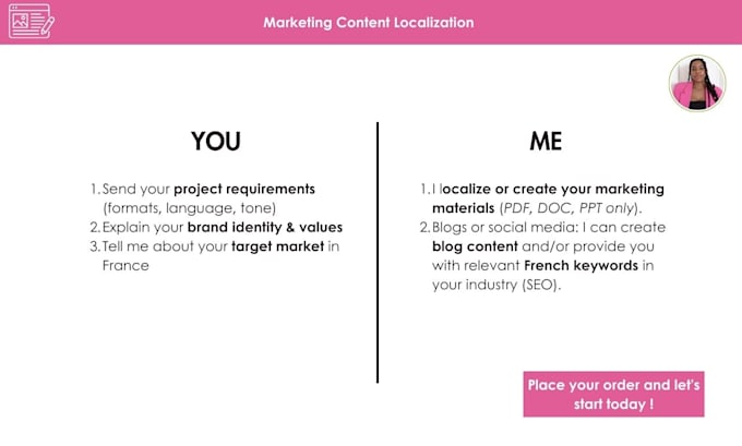 Gig Preview - Localize your marketing content in french