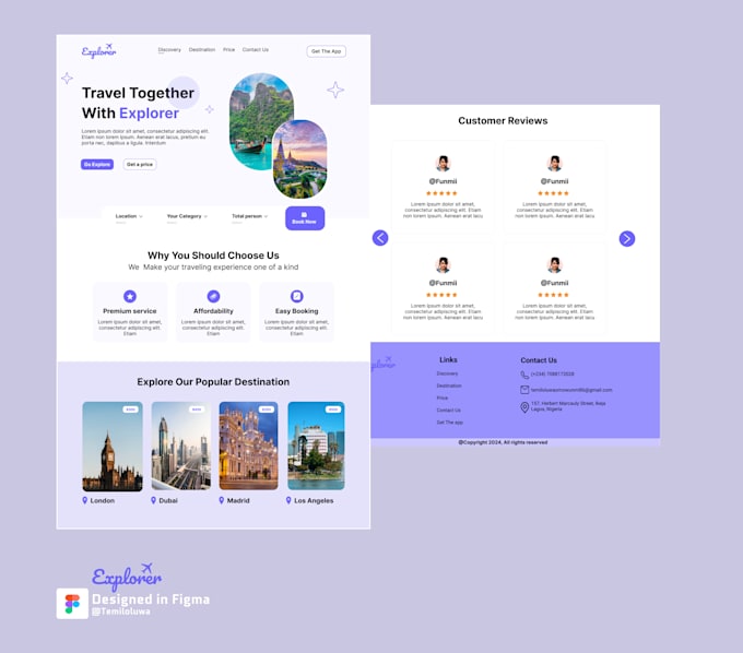 Gig Preview - Design figma website UI design, UX design