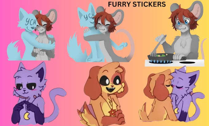 Gig Preview - Draw unique furry stickers nsfw stickers and animated telegram stickers