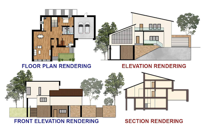 Gig Preview - Do 2d color floor plan rendering in photoshop