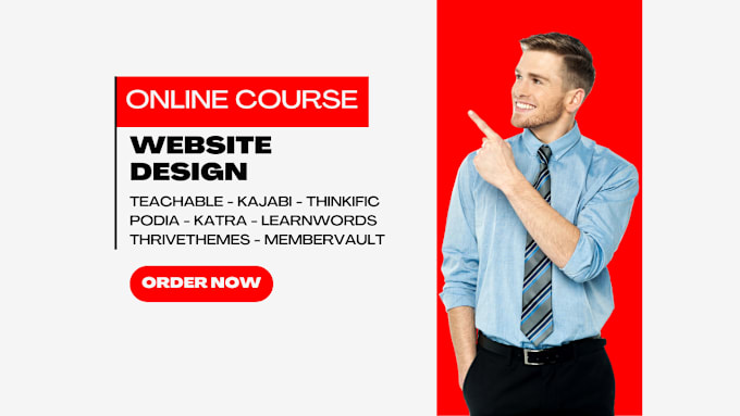 Gig Preview - Do teachable, thinkific, kajabi online course, kajabi website and salesfunnel