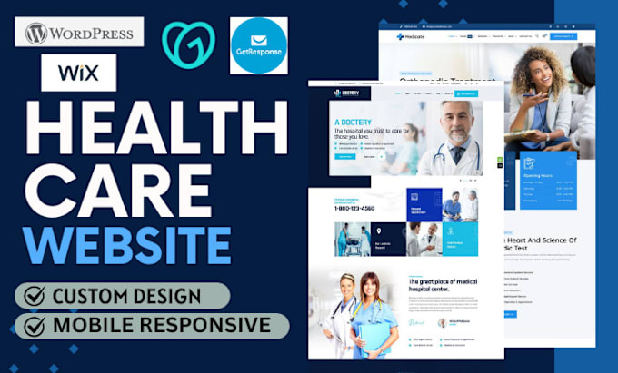 Gig Preview - Do medical website, healthcare, dental, doctor, clinic website on wix, wordpress