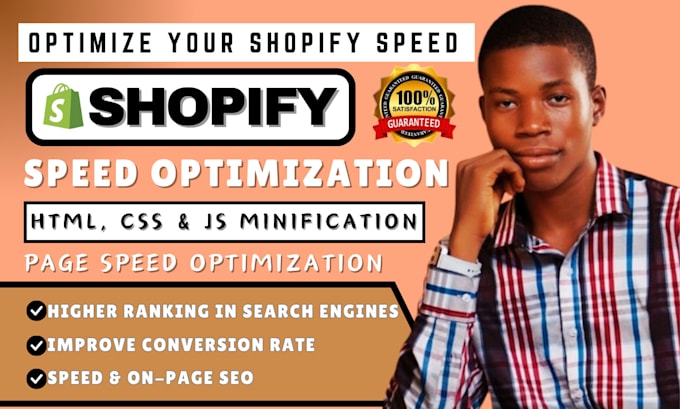 Gig Preview - Do shopify speed optimization, increase store score and shopify on page SEO