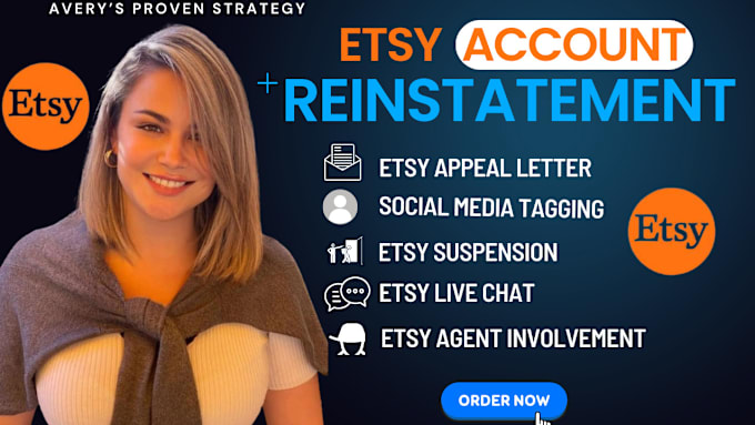 Gig Preview - Do etsy reinstatement for etsy suspension, etsy reopen, appeal letter, live chat