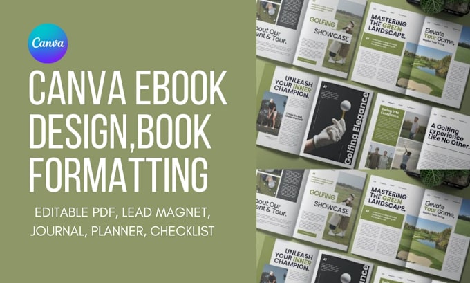 Gig Preview - Canva ebook design, lead magnet, workbook, ebook formatting and layout design