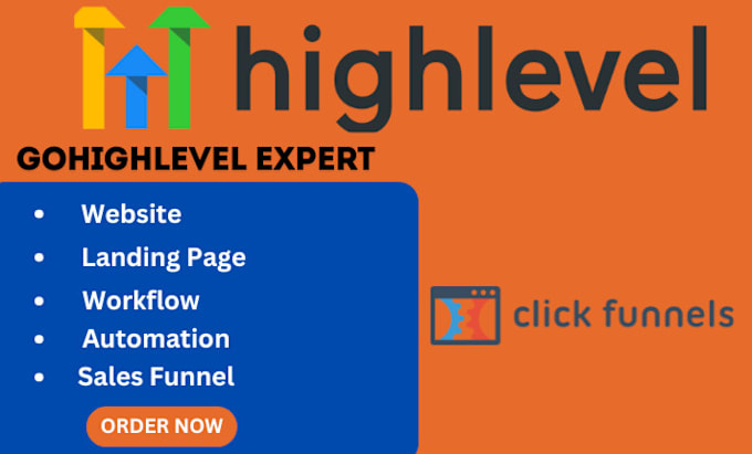 Gig Preview - Build your gohighlevel website sales funnel gohighlevel funnel clickfunnel ghl