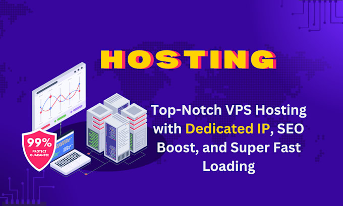 Gig Preview - Top notch vps hosting with dedicated IP, SEO boost, and super fast loading