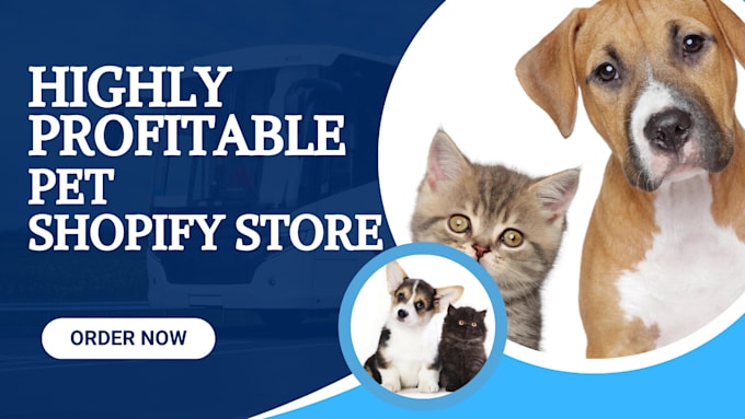 Gig Preview - Design pet shopify store pet toys website pet clothing store pet shopify website