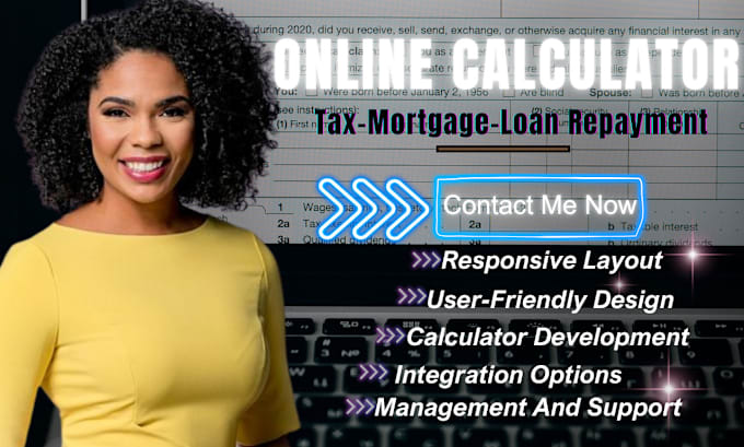 Gig Preview - Online calculator for finance tax mortgage loan repayment calculator website