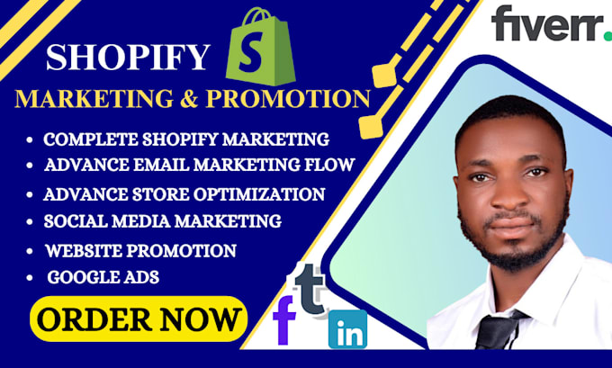 Gig Preview - Promote shopify store, complete shopify marketing, sales funnel or shopify sales